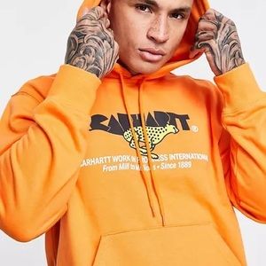 Carthartt orange work in progress international hoodie